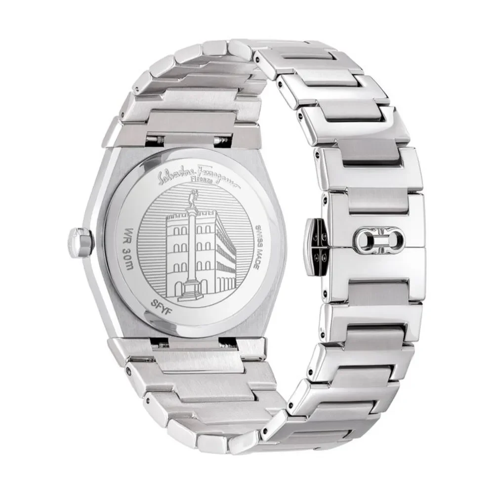 Ferragamo Vega Bracelet Watch Silver Mens
